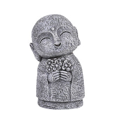 Statue || Small Jizo Monk w/ Flowers