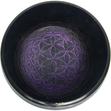 Tibetan Singing Bowl || Purple Flower of Life || 6" Diameter with cushion