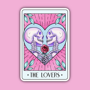 The Lovers (Rose) Tarot Card Sticker