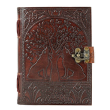 Journal || Tree of Life w/ Wolves || Leather