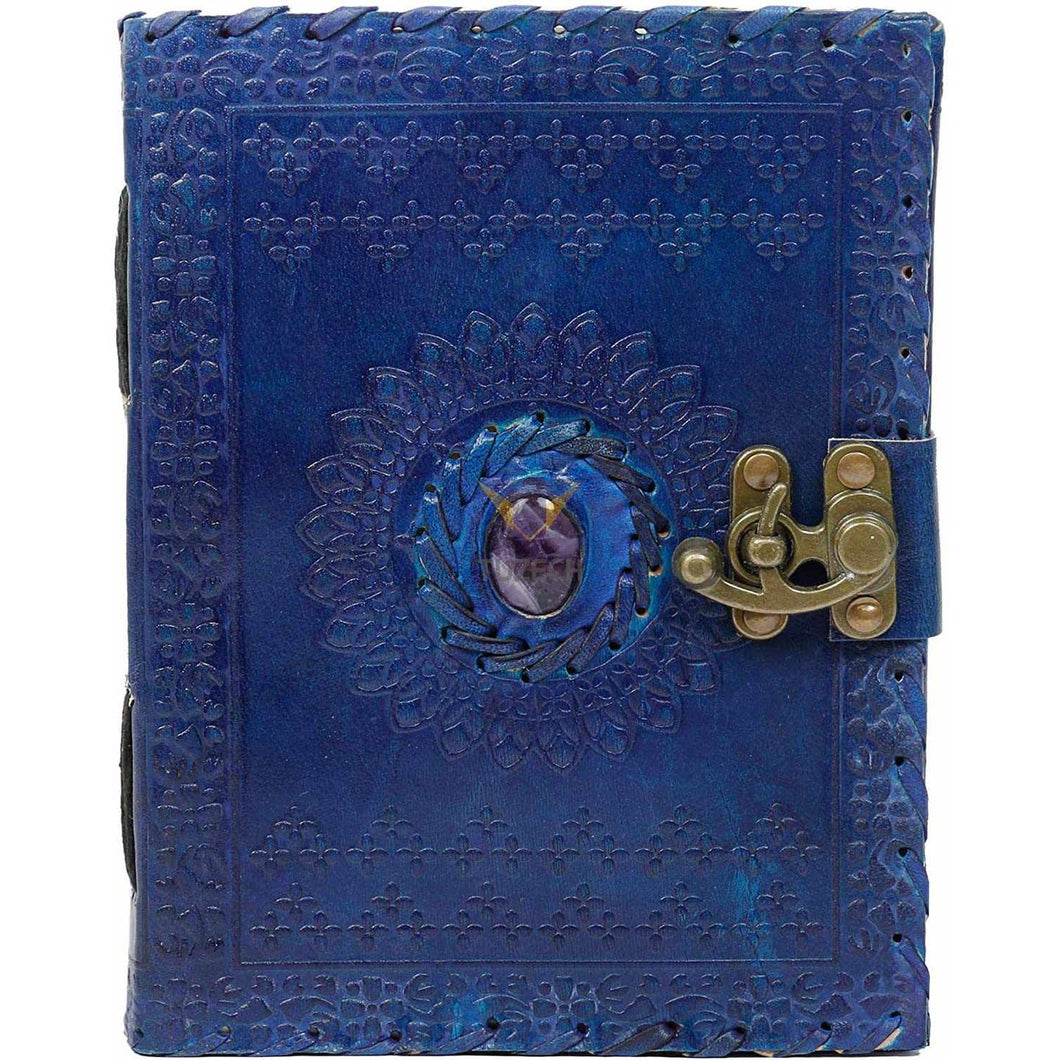 Journal || Blue w/ Gemstone || Leather