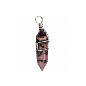 Pendant || Wire Wrapped || Rhodonite