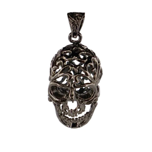 Pendant || Black Skull Cage