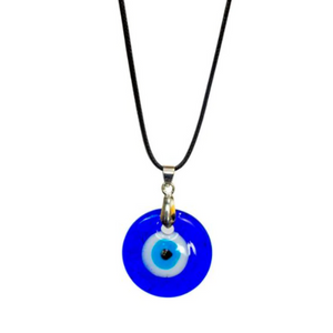 Necklace || Evil Eye || 1.25" Pendant || Glass