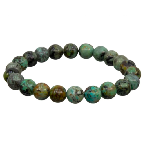 Bracelet || African Turquoise || 8mm Round Beads