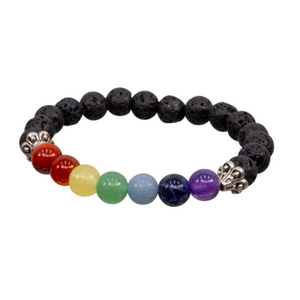 Chakra Bracelet || 8mm Round Beads ||  Assorted Stones