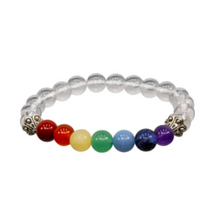 Chakra Bracelet || 8mm Round Beads ||  Assorted Stones
