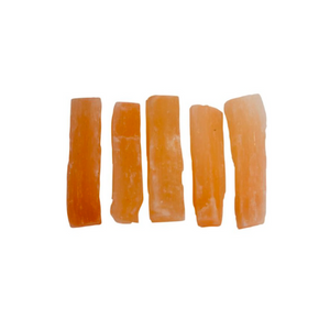 Raw Crystal || Orange Selenite || 4" Wand