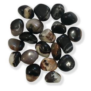 Tumbled Black Sardonyx