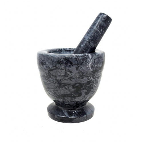 Mortar and Pestle II Black Marble