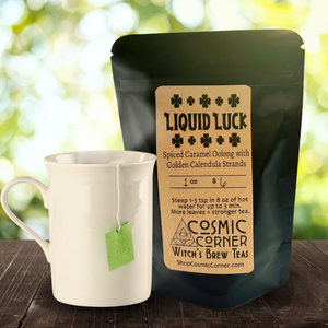 Liquid Luck Tea || Spiced Caramel Oolong with Golden Calendula Strands