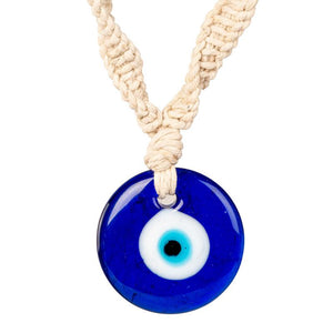 Necklace || Evil Eye || Adjustable Hemp