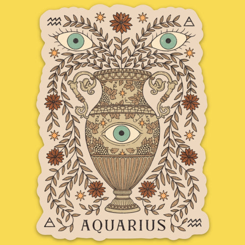 Sticker || Floral Aquarius