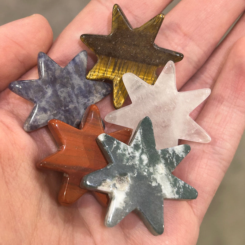 Mini Gemstone Carving || 7 Pointed Star