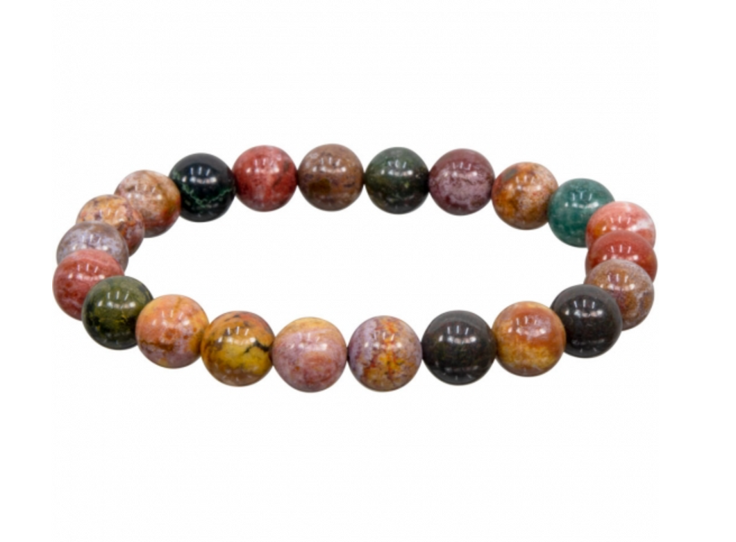 Bracelet || Ocean Jasper || 8mm Round Beads