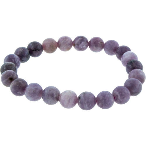 Bracelet  ||  Lepidolite || 8mm Round Beads