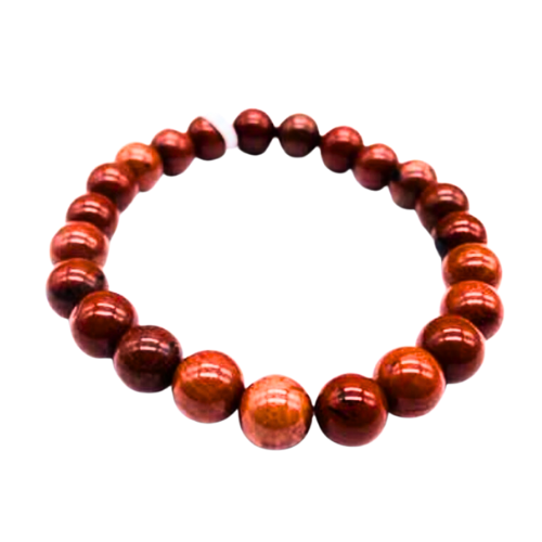 Bracelet  ||  Red Jasper || 8mm Round Beads