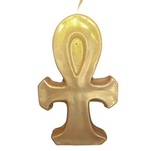 Figure Candle || Gold Ankh Candle