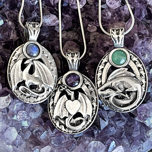 Pendant || Dragon Wisdom Blessing w/ Gemstones