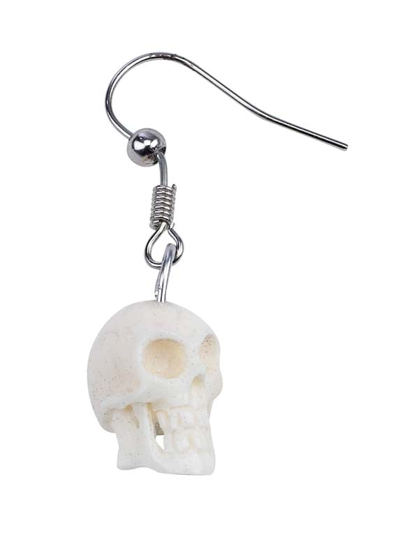 Earrings || Carved || Bone Skull