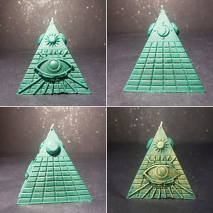Figure Candle  || All Seeing Eye Pyramid