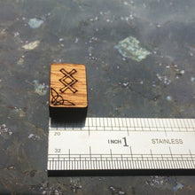 Rune Stones  || Oak Wood || with instructions and velvet pouch