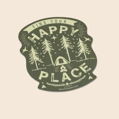 Bumper Sticker || Find Your Happy Place