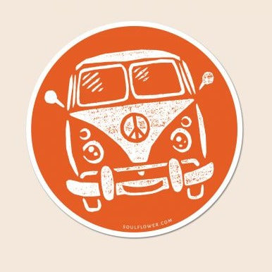 Bumper Sticker || Hippie Bus