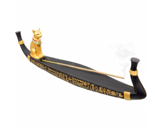Incense Burner || Golden Bastet on Boat