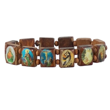 Bracelet || Patron Saints ||  Wood or Hematite