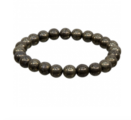 Bracelet ||  Pyrite ||  8mm Round Beads