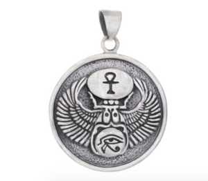 Pendant || Sterling Silver || Scarab Ankh