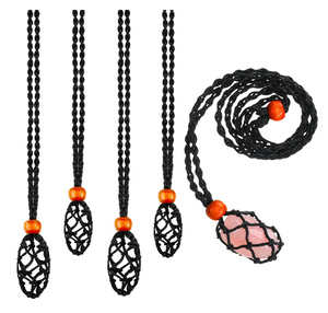 Necklace || Crystal Cage || Hemp Cord