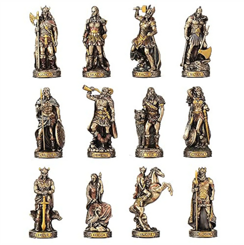 Mini Norse Gods Statues || Bronze