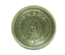Tibetan Singing Bowl || Silver and Bronze || 4" Diameter