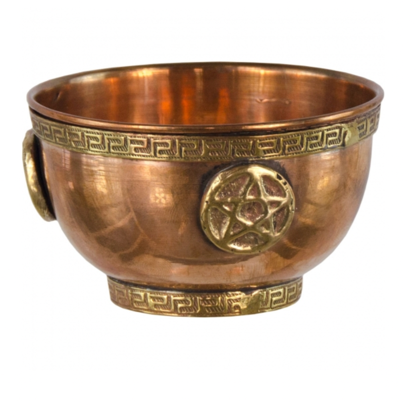Bowl || Copper Incense Bowl w/ Assorted Designs