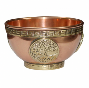 Bowl || Copper Incense Bowl w/ Assorted Designs