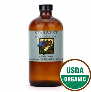 Sunflower Oil (Refined, High Oleic) Organic Carrier Oil