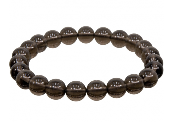 Bracelet  ||  Smoky Quartz || 8mm Round Beads