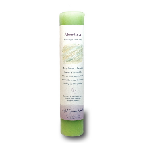 Reiki Herbal Pillar Candle Abundance