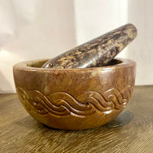 Mortar and Pestle ||  Celtic Knot || Soapstone
