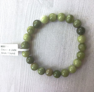 Chinese Jade Bracelet 8mm Round Beads - Jewelry - Cosmic Corner Savannah