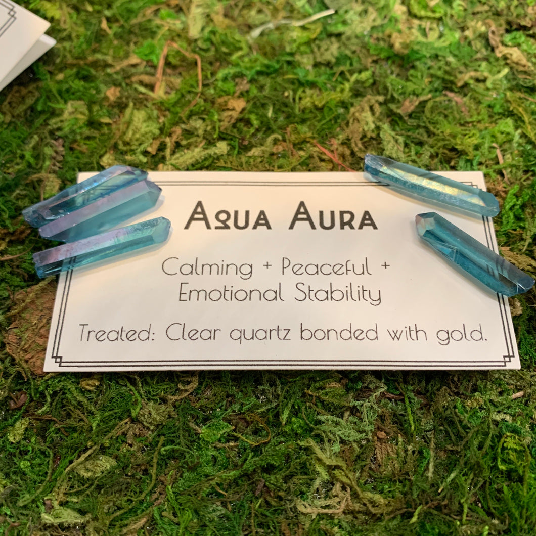 Raw Point || Aqua Aura Quartz