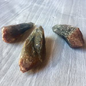 Raw Points || Super Seven Stone || Red Capped Amethyst Crystal