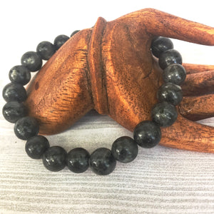 Black Labradorite Bracelet 8mm Round Beads - Jewelry - Cosmic Corner Savannah