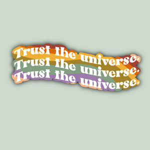 Sticker || Retro Affirmations || Trust the Universe