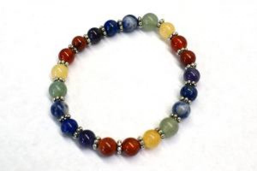 Chakra Bracelet || 7 Chakra  ||  8mm Round Beadsw