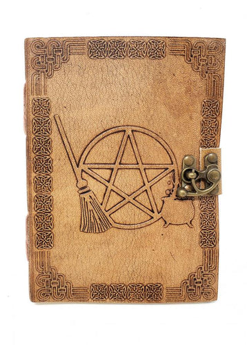 Journal || Pentacle and Broom || Leather